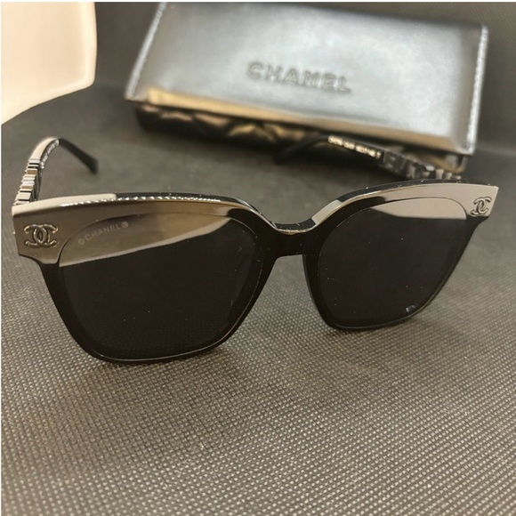 Women’s Black Chanel Sunglasses - Picture 3 of 8